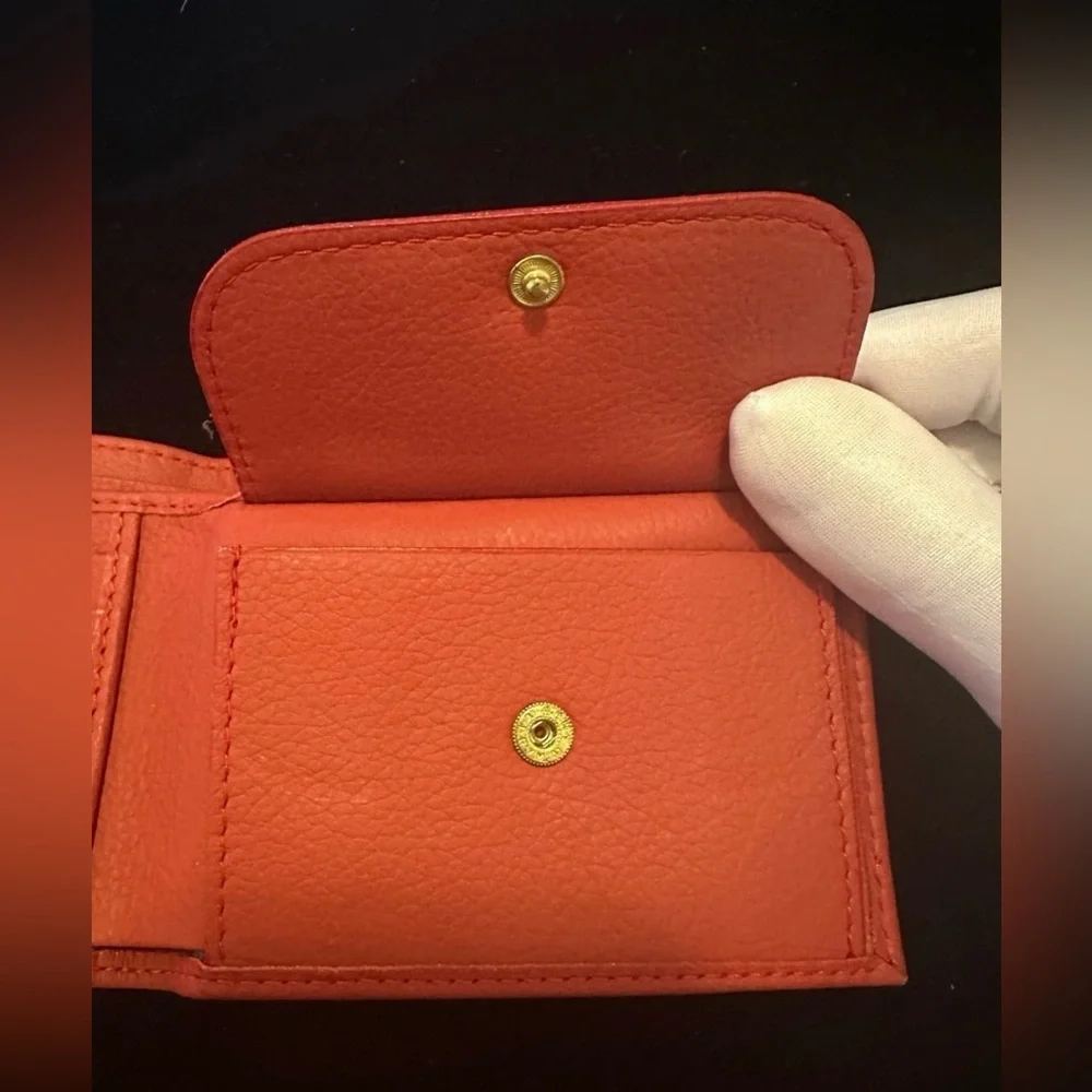 Rolex Red Leather Wallet with Gold Emblem